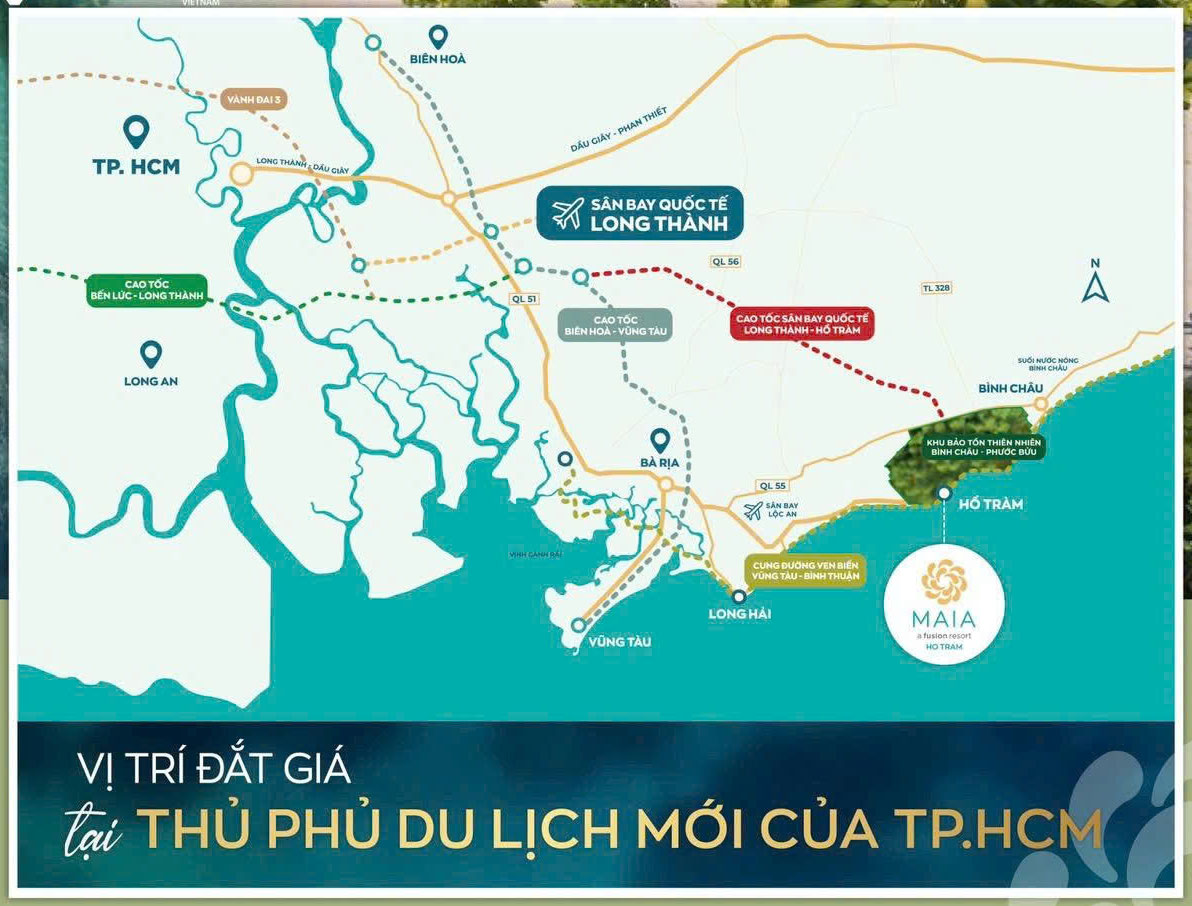 Vi tri Maia resort Ho Tram