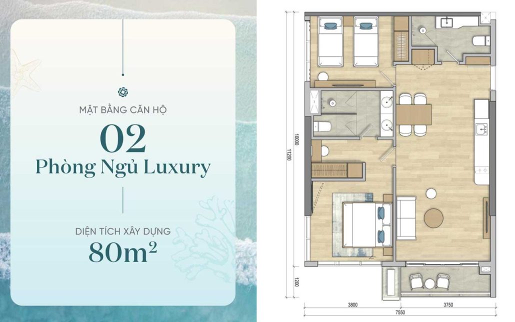 Maia Ho Tram Resort Happy Tower 80m2