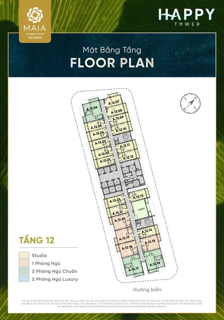 Maia Ho Tram Resort Happy Tower Floor 12