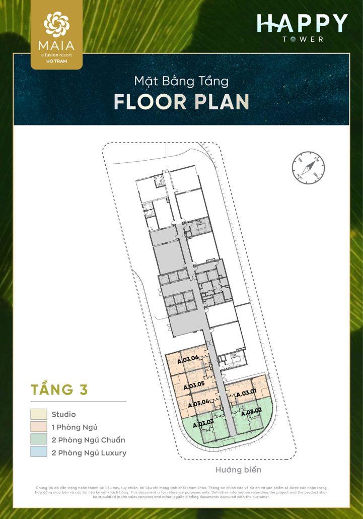 Maia Ho Tram Resort Happy Tower Floor 3