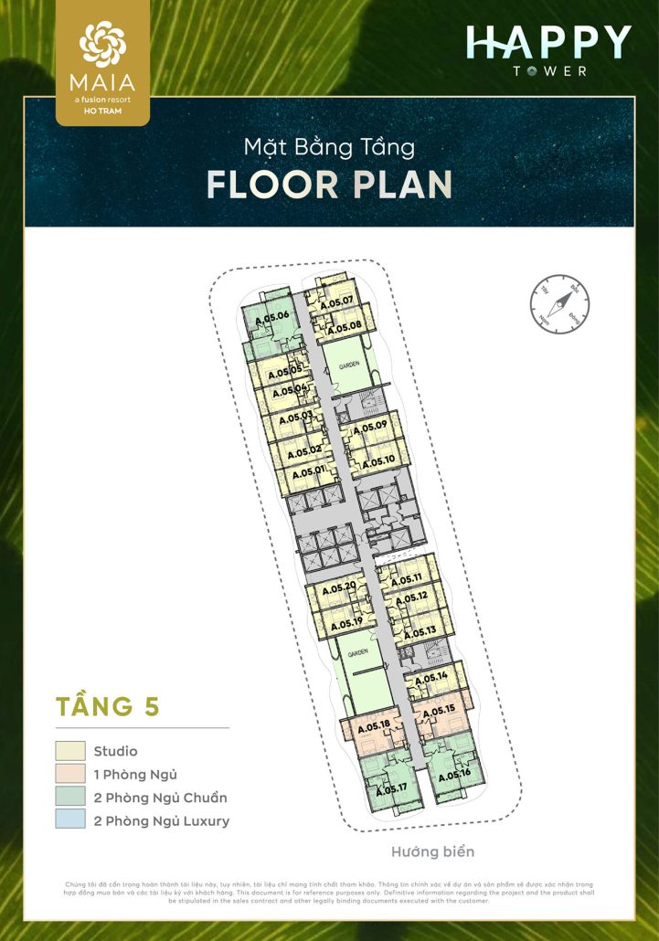 Maia Ho Tram Resort Happy Tower Floor 5